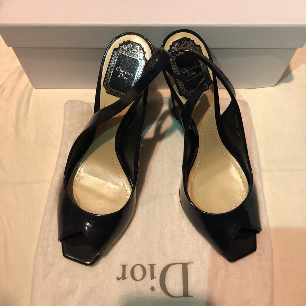 NEW NEVER WORN Dior Patent Wedge Heels